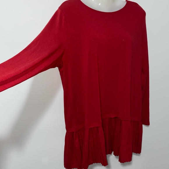 J Jill red tunic perfect for Valentine's Day - L - Picture 3 of 5